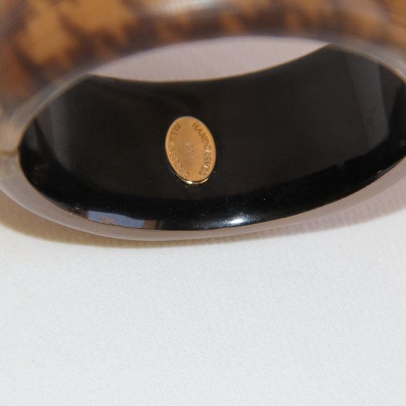 Alexis Bittar Houndstooth Lucite Crystal Bangle - Picture 2 of 13